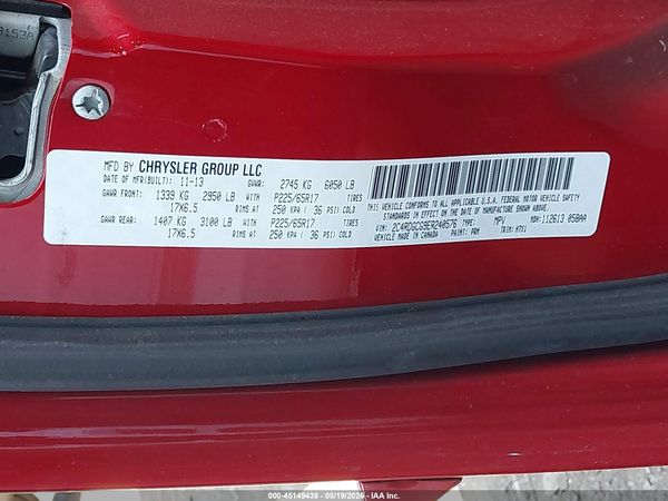 2014 DODGE GRAND CARAVAN SXT — I9