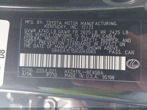 2024 LEXUS ES 300H 300h Premium