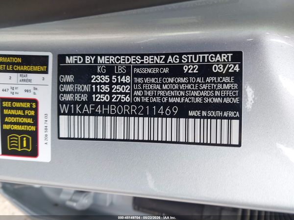 2024 MERCEDES-BENZ C 300