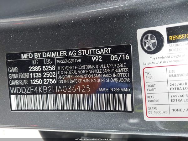2017 MERCEDES-BENZ E 300 4MATIC