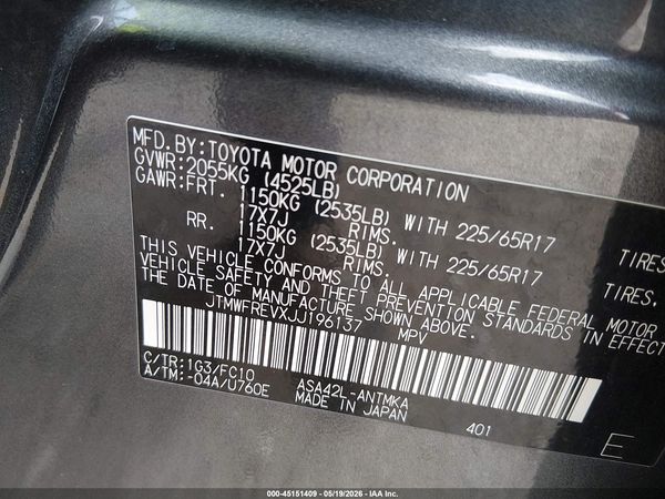 2018 TOYOTA RAV4 XLE