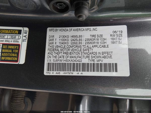 2019 HONDA CR-V EX