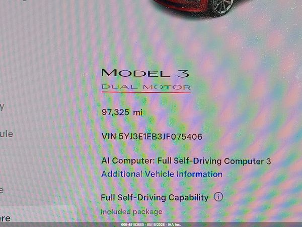 2018 TESLA MODEL 3 LONG RANGE/PERFORMANCE