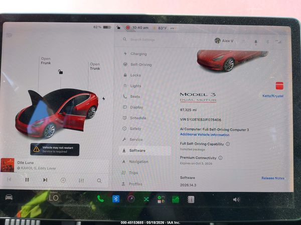 2018 TESLA MODEL 3 LONG RANGE/PERFORMANCE