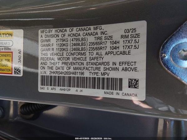 2025 HONDA CR-V LX AWD