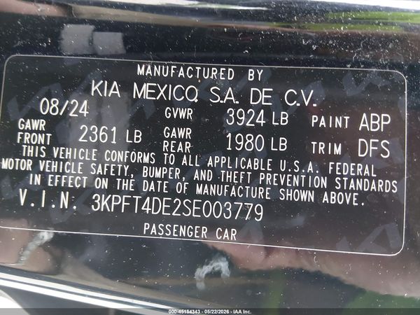 2025 KIA K4 LX