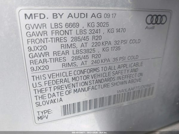 2018 AUDI Q7 3.0T PREMIUM