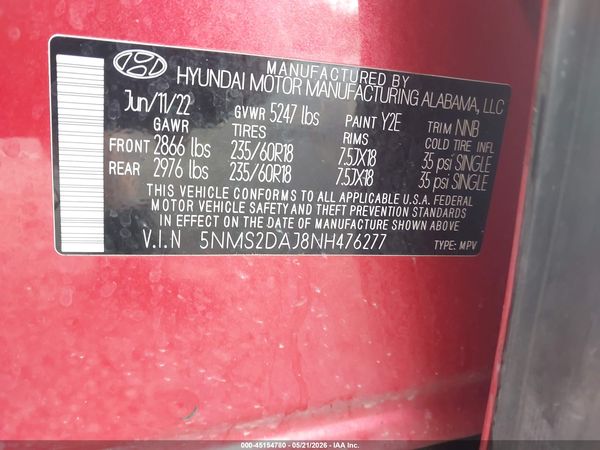 2022 HYUNDAI SANTA FE SEL