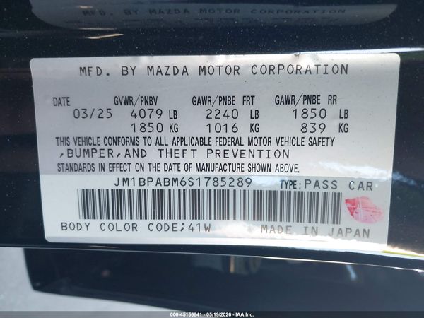 2025 MAZDA MAZDA3 2.5 S SELECT SPORT