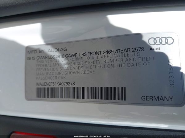 2019 AUDI A5 45 PREMIUM