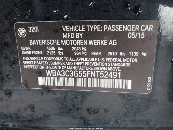2015 BMW 320I XDRIVE