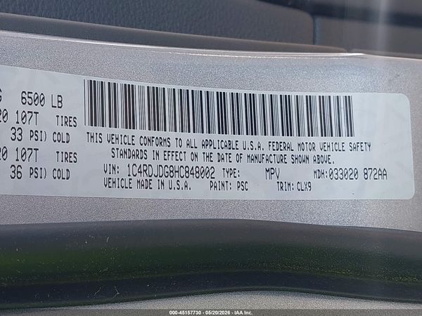 2017 DODGE DURANGO GT AWD