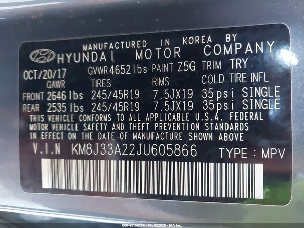 2018 HYUNDAI TUCSON LIMITED