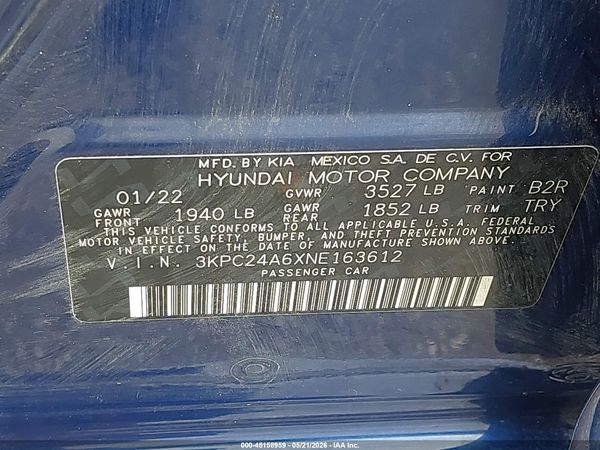 2022 HYUNDAI ACCENT SE
