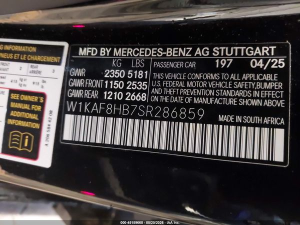 2025 MERCEDES-BENZ AMG C 43 4MATIC