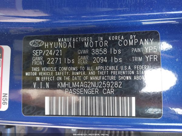 2022 HYUNDAI ELANTRA SEL