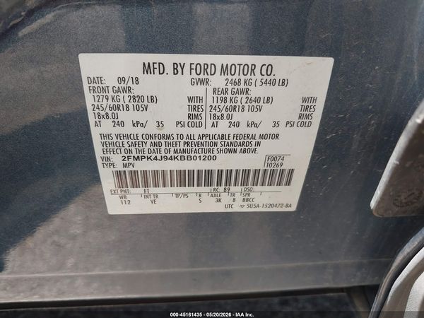 2019 FORD EDGE SEL