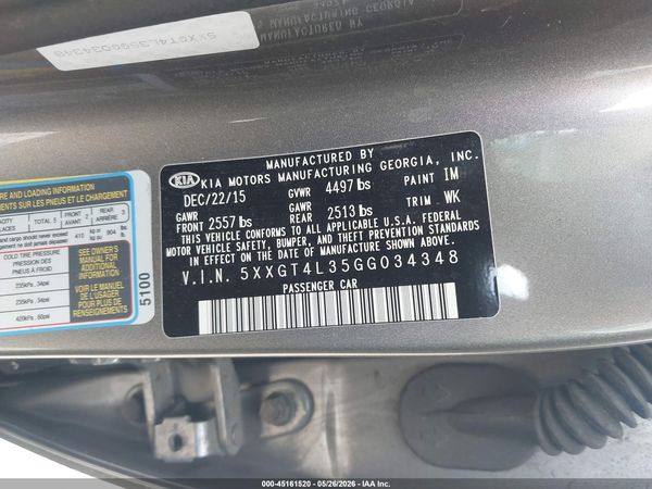 2016 KIA OPTIMA LX