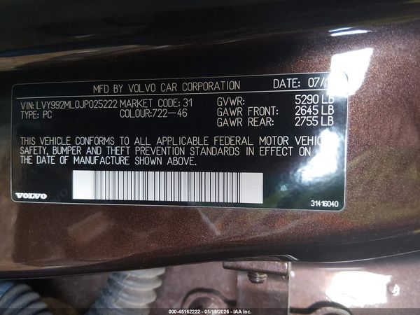 2018 VOLVO S90 T6 INSCRIPTION