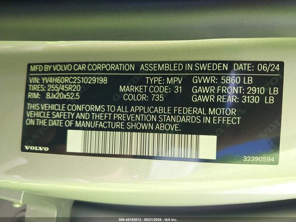 2025 VOLVO XC60 PLUG-IN HYBRID