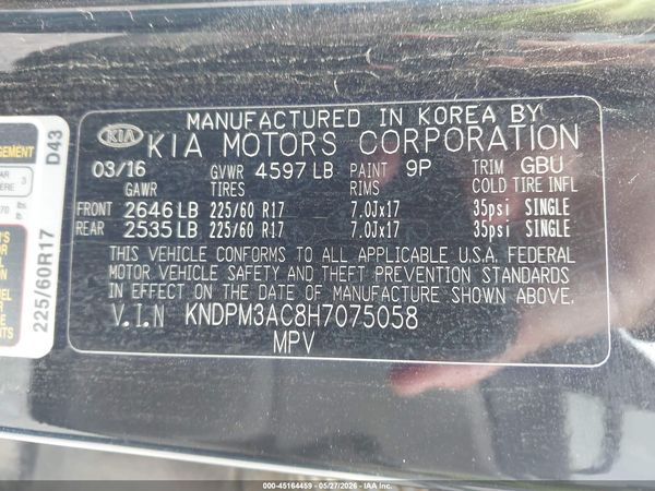 2017 KIA SPORTAGE LX