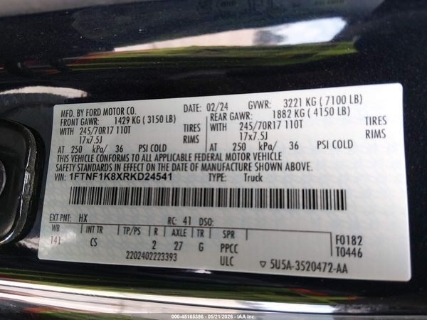 2024 FORD F-150 XL