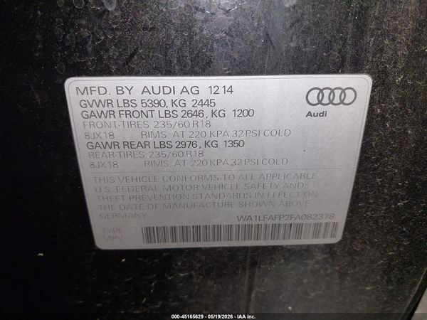 2015 AUDI Q5 2.0T PREMIUM