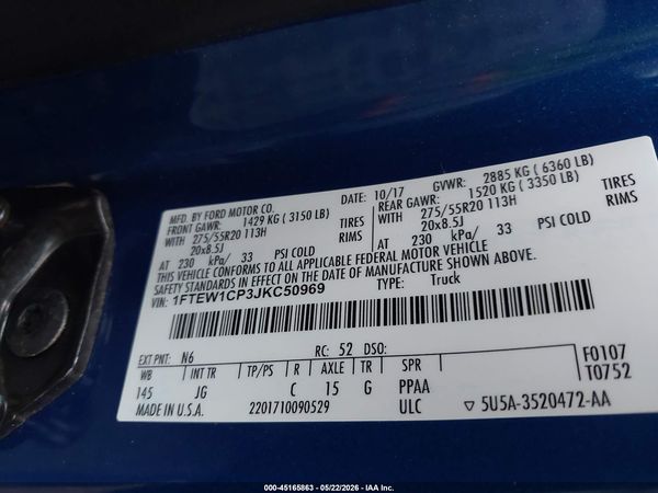 2018 FORD F-150 XL