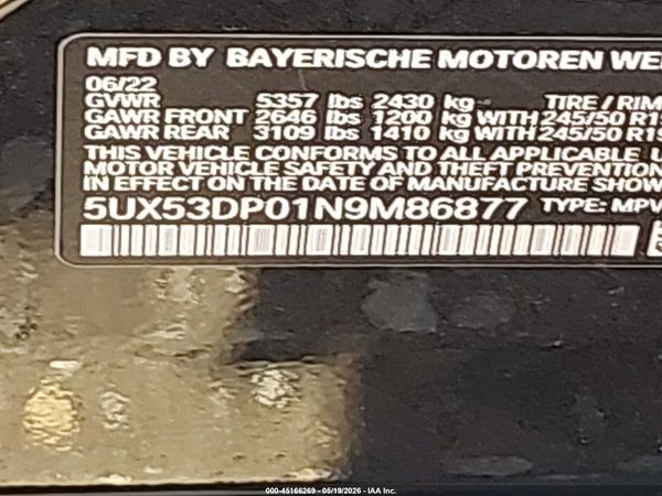 2022 BMW X3 XDRIVE30I