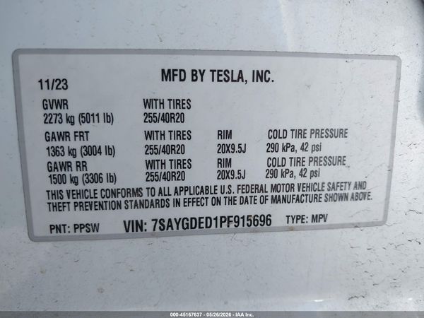 2023 TESLA MODEL Y RWD