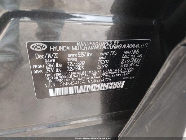 2021 HYUNDAI SANTA FE LIMITED