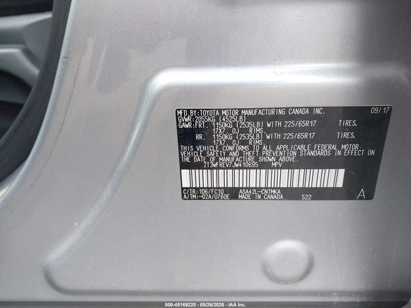2018 TOYOTA RAV4 XLE