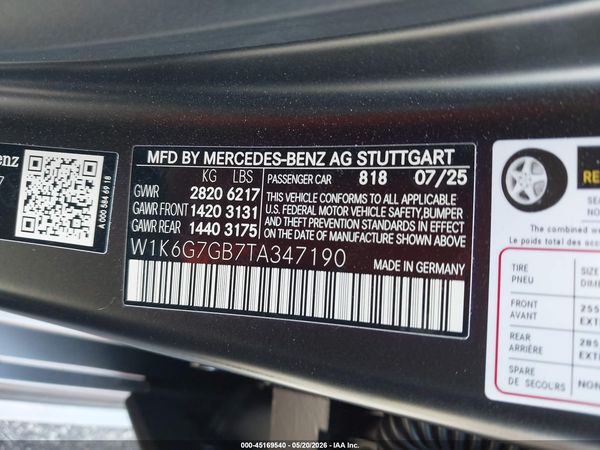 2026 MERCEDES-BENZ S 580 4MATIC