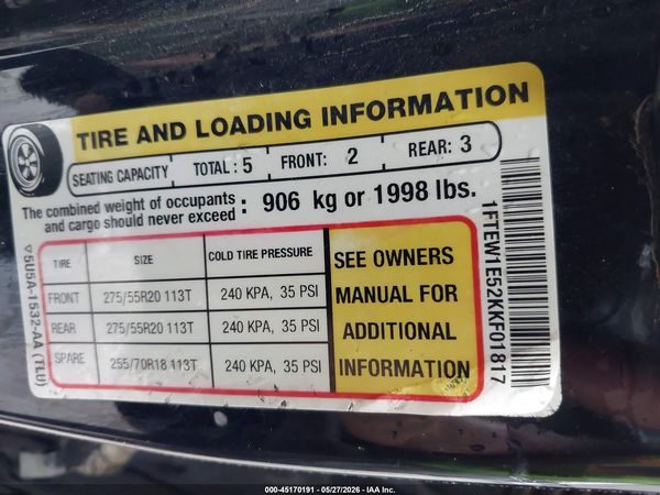 2019 FORD F-150 XL