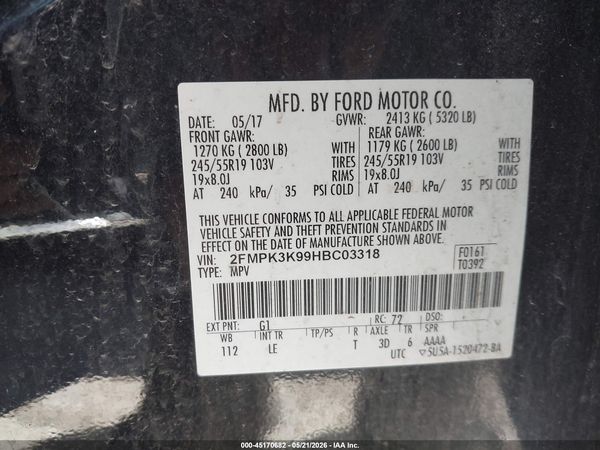 2017 FORD EDGE TITANIUM