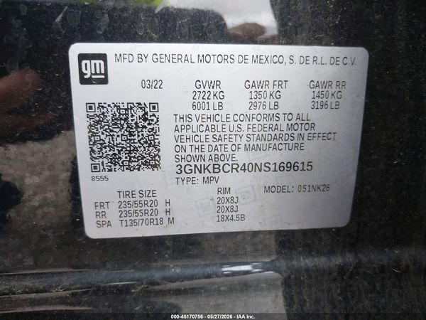 2022 CHEVROLET BLAZER FWD 2LT — I9