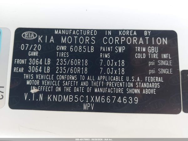 2021 KIA SEDONA EX