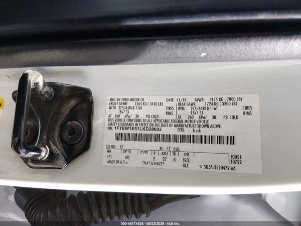 2020 FORD F-150 XLT