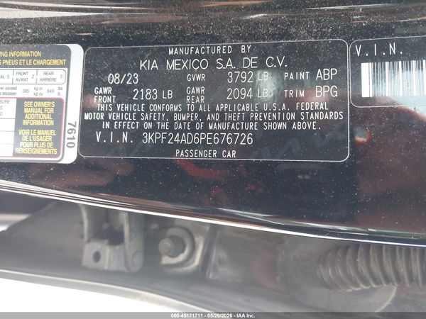 2023 KIA FORTE LXS