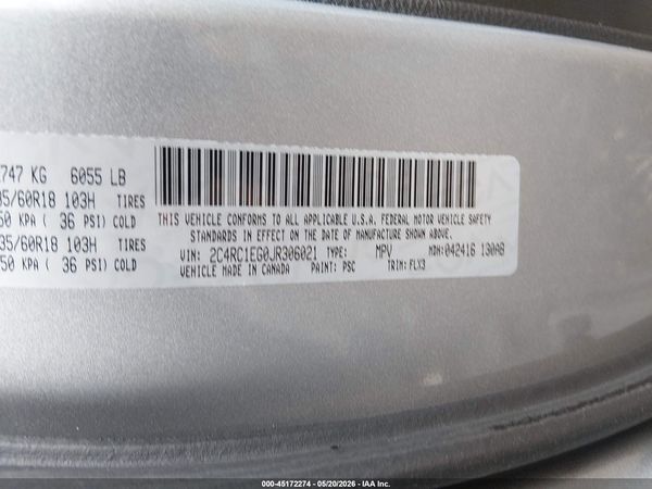 2018 CHRYSLER PACIFICA TOURING L PLUS