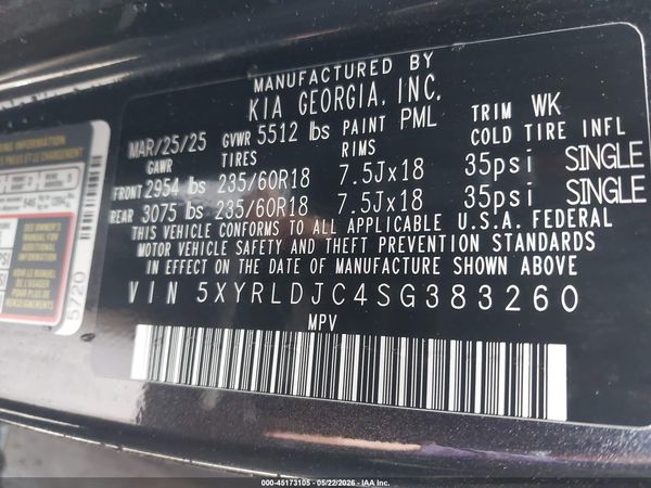 2025 KIA SORENTO S