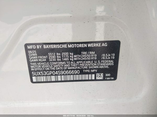 2025 BMW X3 30 XDRIVE