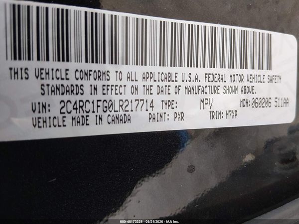 2020 CHRYSLER PACIFICA TOURING
