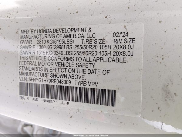 2024 HONDA PILOT TOURING