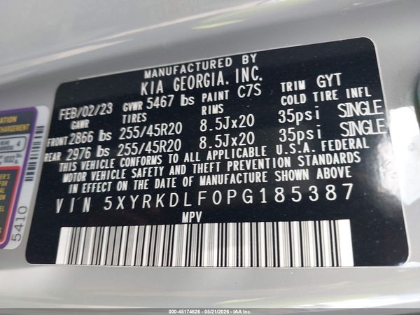 2023 KIA SORENTO SX