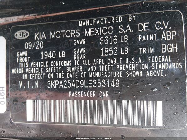 2020 KIA RIO 5-DOOR S