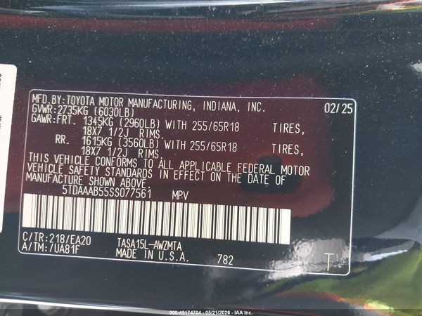 2025 TOYOTA GRAND HIGHLANDER XLE