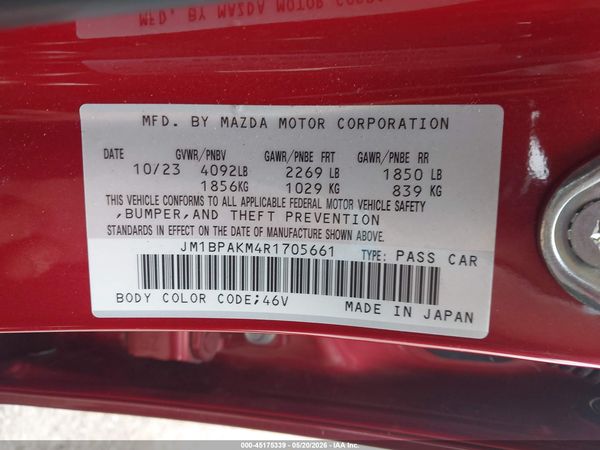 2024 MAZDA MAZDA3 Select Sport Package