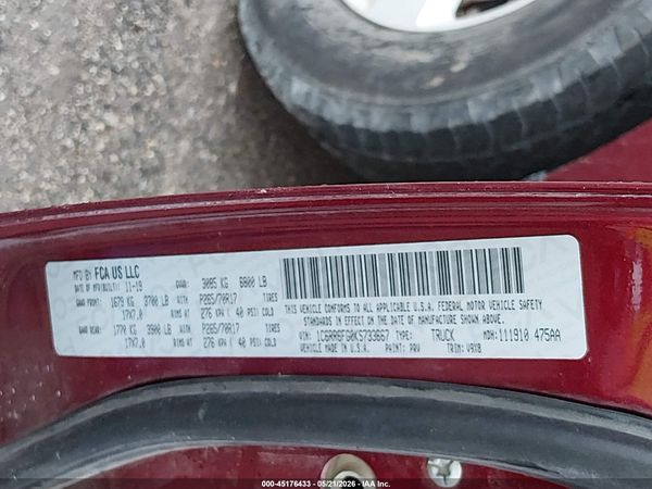 2019 RAM 1500 CLASSIC TRADESMAN  4X2 6'4 BOX