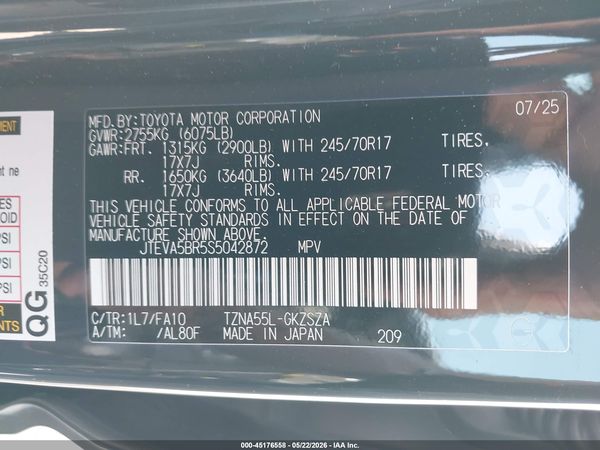 2025 TOYOTA 4RUNNER SR5